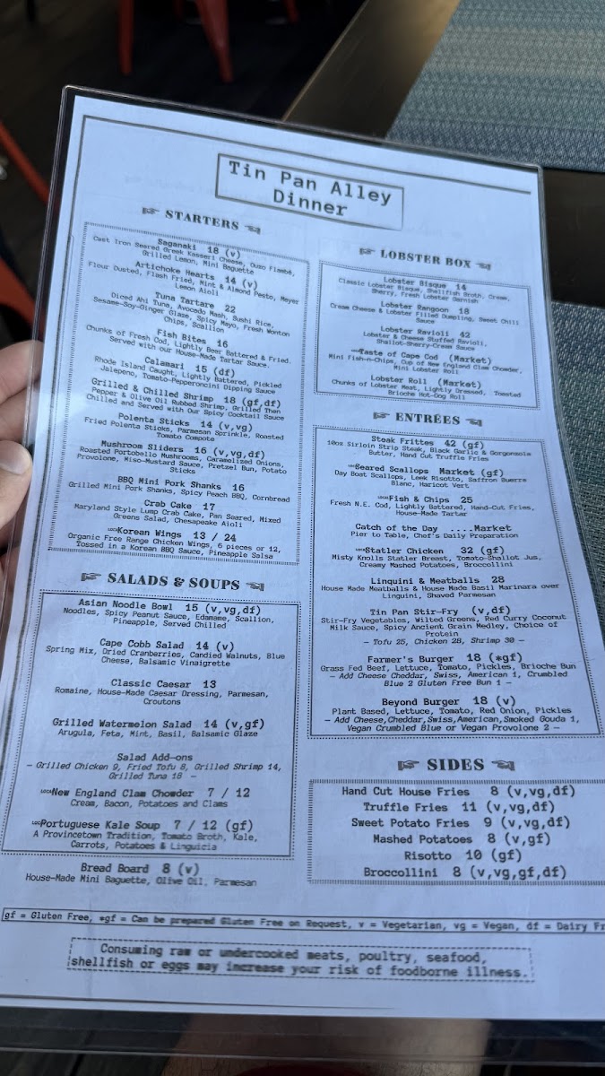 Tin Pan Alley Menu - Image 6